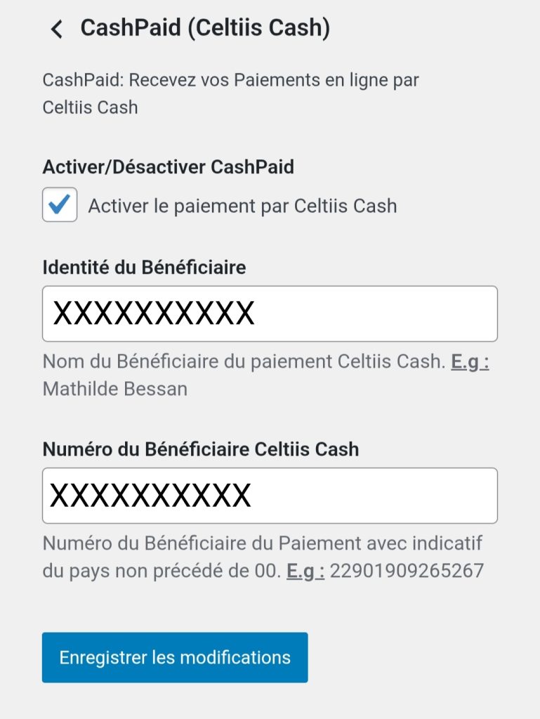 cashpaid reglage 1